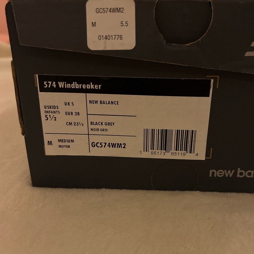 New Balance 574 Windbreaker in Black and Grey